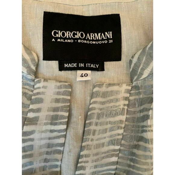 Giorgio Armani Silk Silver Long Sleeves Blazer Size 40 - US Small - Picture 3 of 11